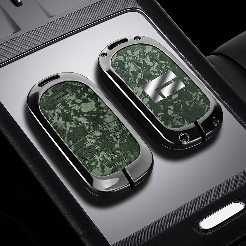 Zinc Alloy Leather Car Key Bag Key Case For Baic Polestone 01 Polestones Rox 01 Jishi Key Fob Car Key Case Case