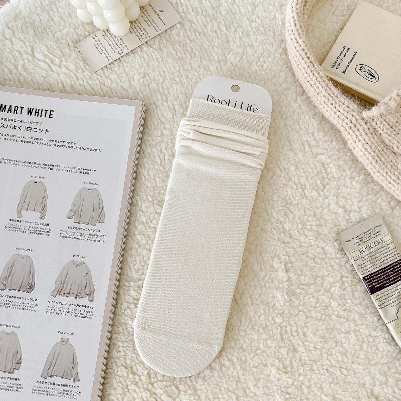 Hehe Socks - Pure Color, Boneless Maternity Socks, Mid-length Socks, Versatile for All Seasons, Suitable for Children.