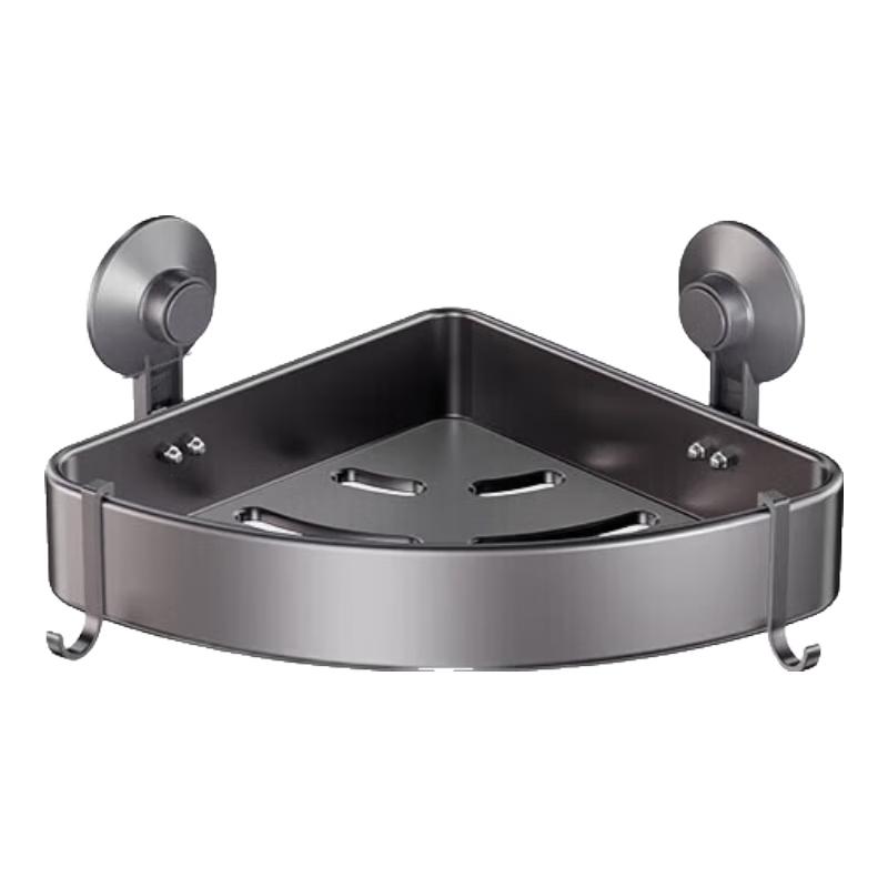 Punch-Free Aluminum Corner Bathroom Shelf
