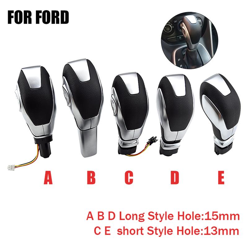 Fit For Ford Focus Kuga Mondeo Ecosport Fiesta 2013-2018 Car Automatic Gear Stick Shift KnobShifter Lever Head Black Silver