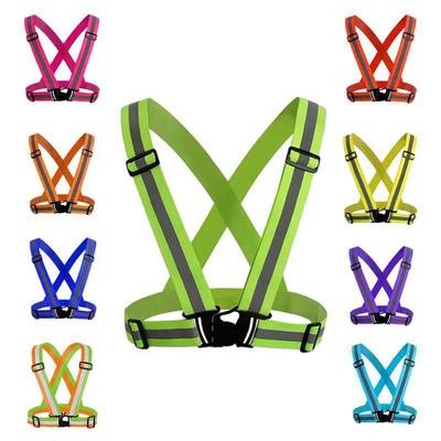 Bretelles Vêtement de Course Nocturne Équitation Gilet Gilet de Sécurité Réglable Bande Élastique Pour Adultes et Enfants