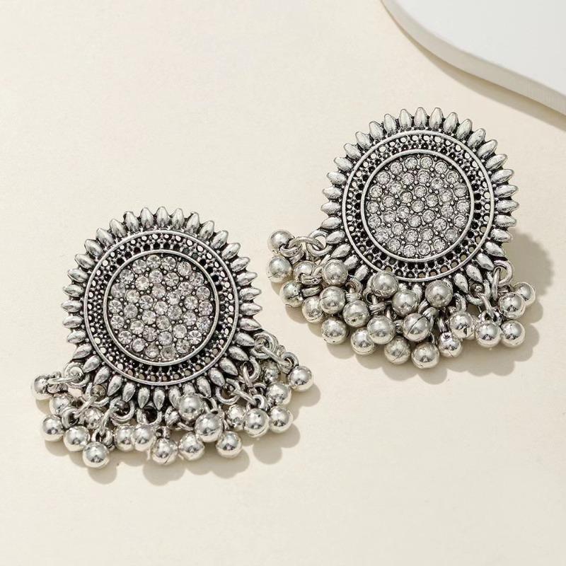 Chandelier Earrings Women's Rhinestone Gold Plated Vintage Declaration Tassel Earrings