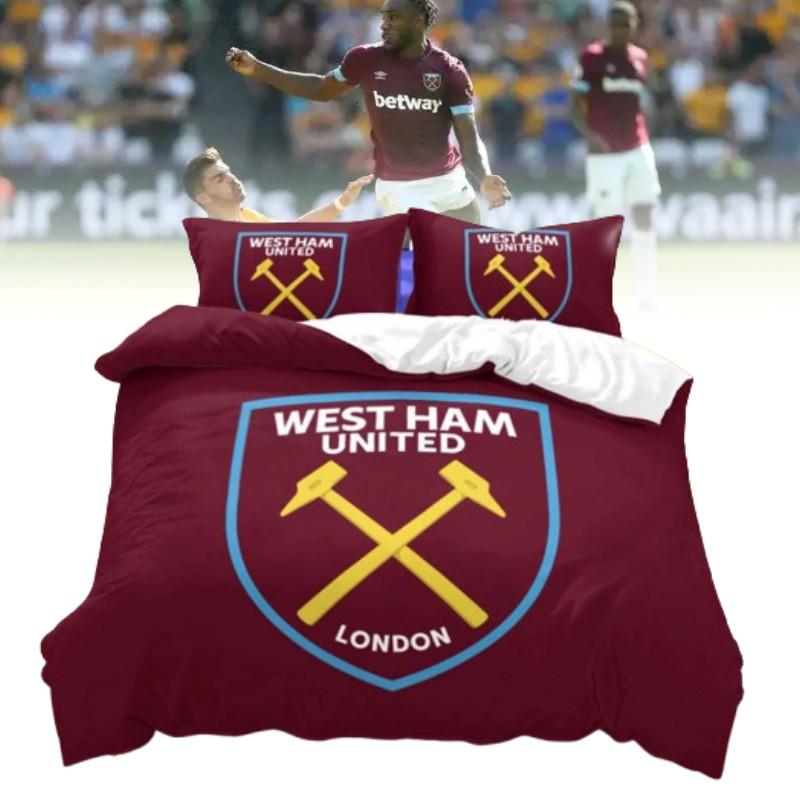 West Ham United Digital Print Bedding Set With Reactive Dyeing For Modern Bedroom Decor