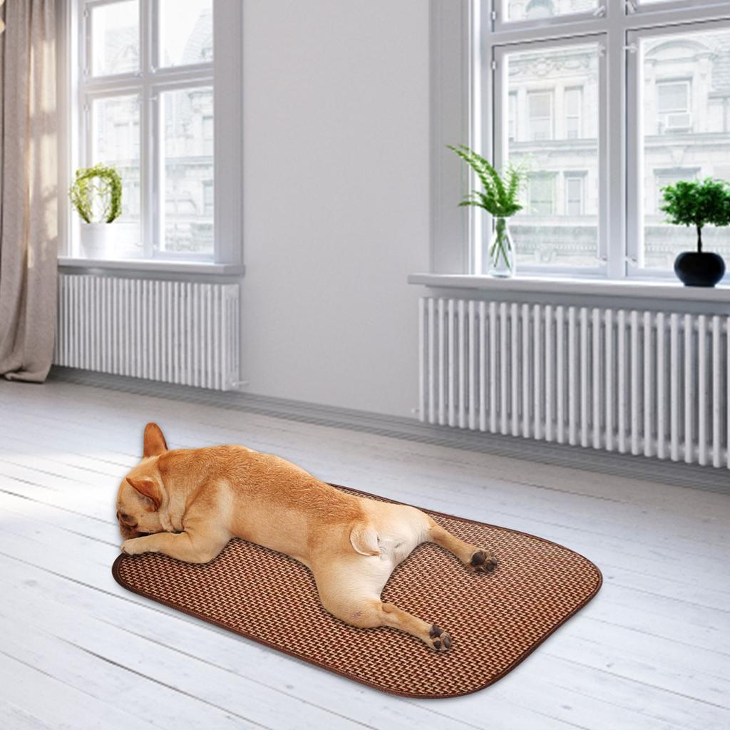 Dog  Pad Pet Summer Self- Pad Breathable Washable Ice Silk Sleeping Pad Sleeping Kennel Pad Bed