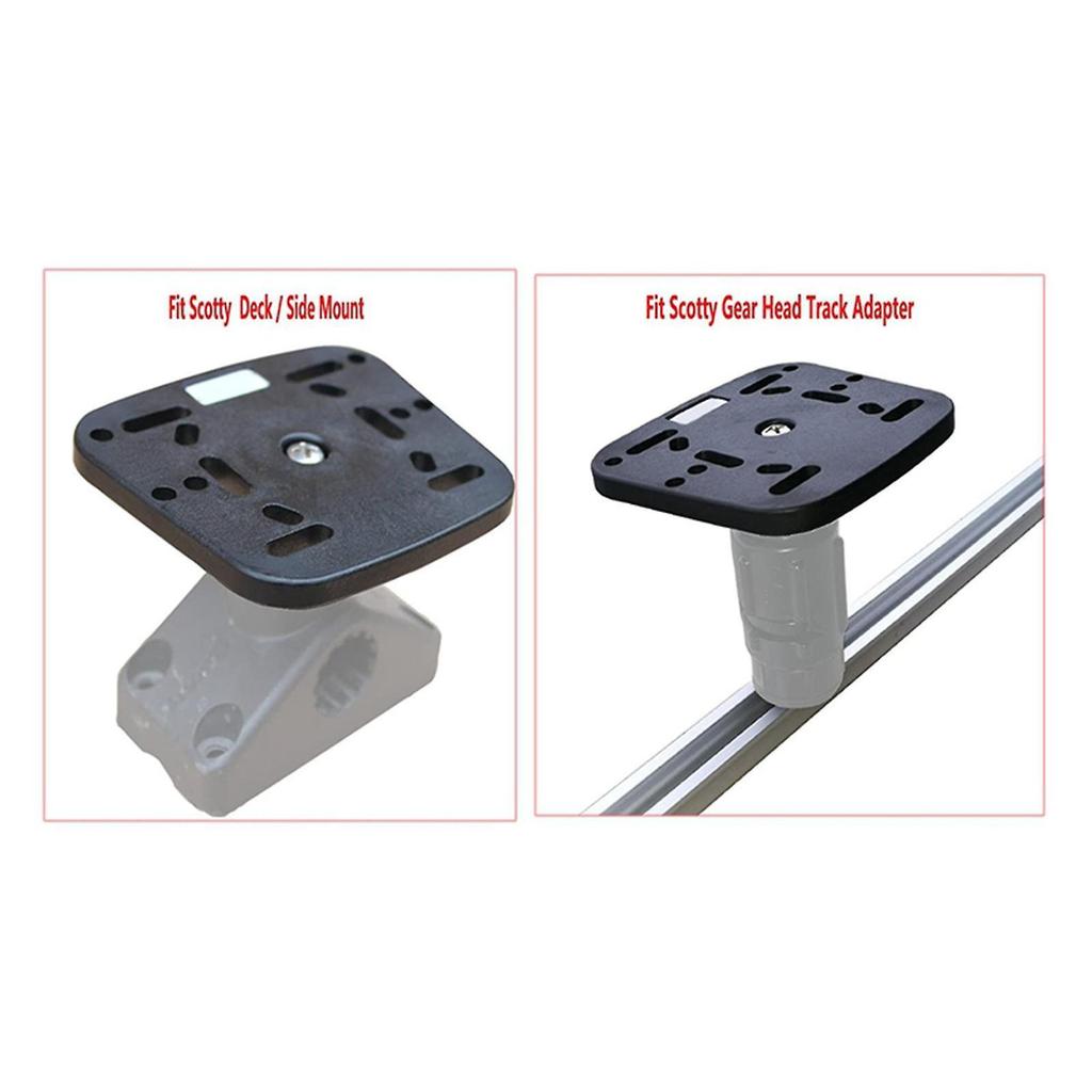 Fish Finder Mount Mounting Plate Adjustable Black for Boat Kayak Marine