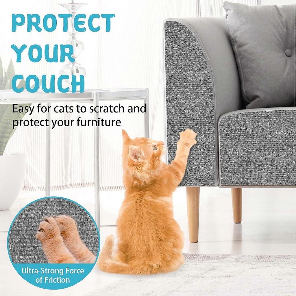 Climbing Cat Scratcher Mat Trimmable Cat Scratching Post Carpet 78.7x15.8 Self Adhesive Carpet Mat Pad Replacement for Cat Tree Shelves Post Couch Wal