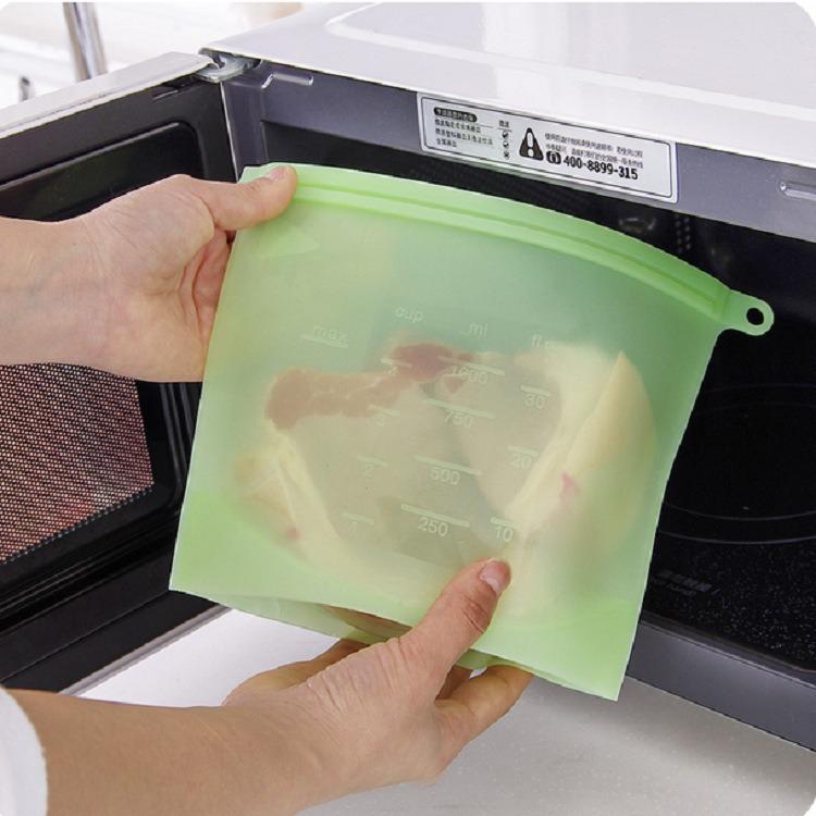 Silicone Food Storage & Portioning Bags - Food-Grade Freezer Bags for Fresh-Keeping Vegetables & Fruits
