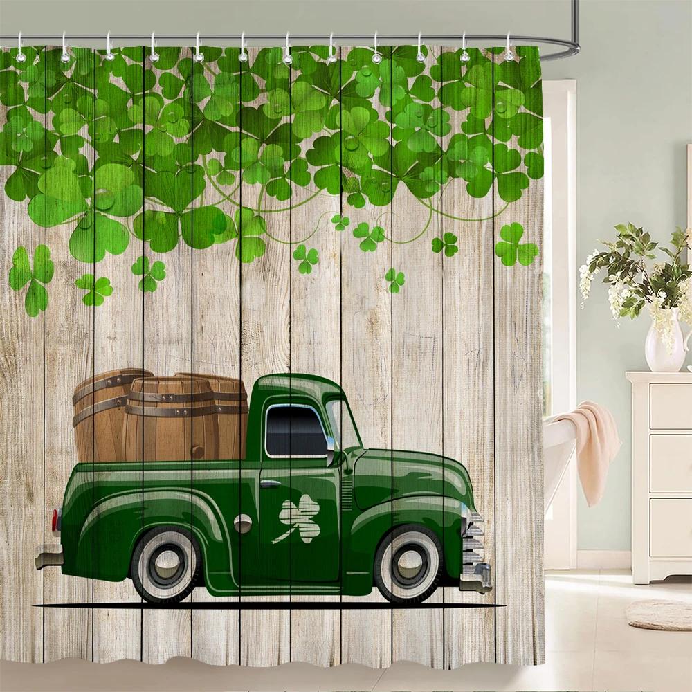 Retro Car Flowers Shower Curtain Bathroom Curtains With Hooks Dog Cow Animal Waterproof Fabric Decor Bath Screen with Hooks