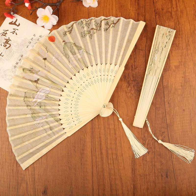 Manual Fan Wedding Motives Ancient Costume Chinese Style Foldable Hand Fans  Hand Fans Wood Foldable Hand Fan
