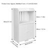 Bathroom Cupboard Double Door Bathroom Storage Cabinet Freestanding Cupboard Organizer Shelf Unit for Home Kitchen Furniture