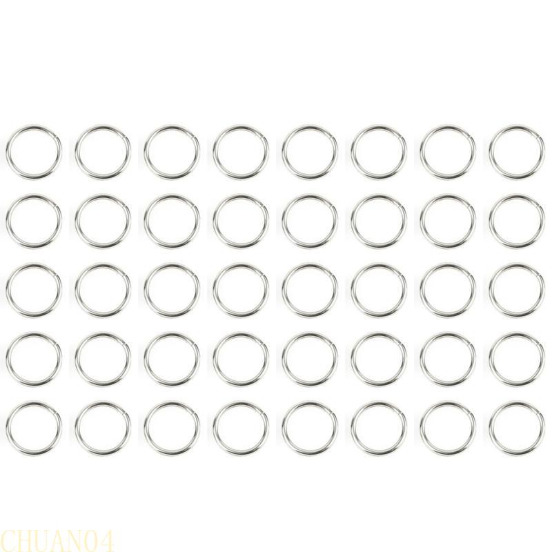 A1A2 500Pcs High Strength Fishing Split Rings Double Rings Connector Heavy Duty Lures Rings High Carbon Spring Steel Split Rings