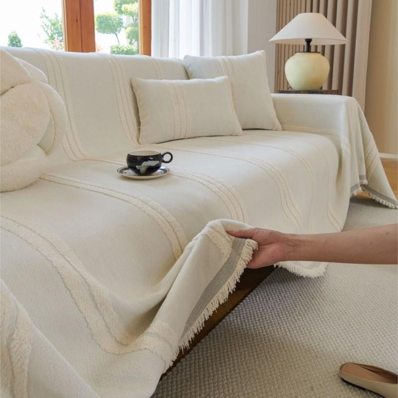 Funda Sofa Home Chenille Striped Sofa Mat Throw Blankets Allseason Camping Picnic Blanket Cover Sofa Cover Housses De Canapé