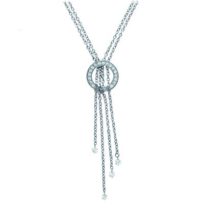 [J0049] - White 'Goddess' Steel Necklace