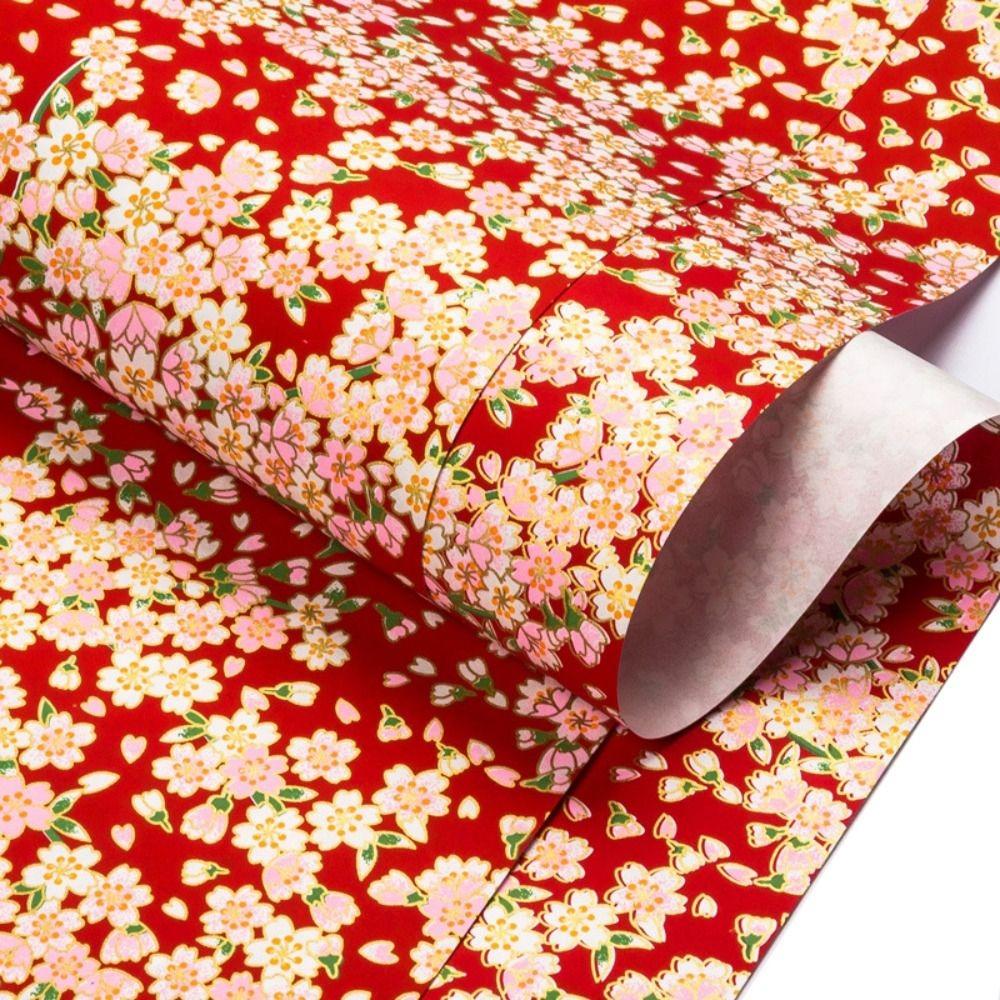 Ruční výroba Umělecký materiál Japonský styl Balicí papír Vzor Sakura 42*58cm Origami papír Papírové vystřihovánky Skládací papír Papírové vystřihování