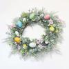 Easter Egg Wreath Decorative Garland Party Pendant Charm Household for Farmhouse Window Wall Door Decor