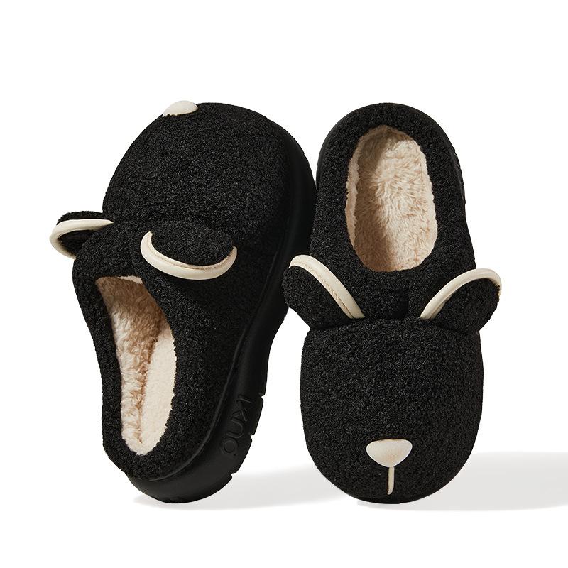 Einfache braune Bär Haus Baumwollpantoffeln Herbst und Winter Indoor Zuhause Zuhause Rutschfest und Verschleißfest Plüschpantoffeln