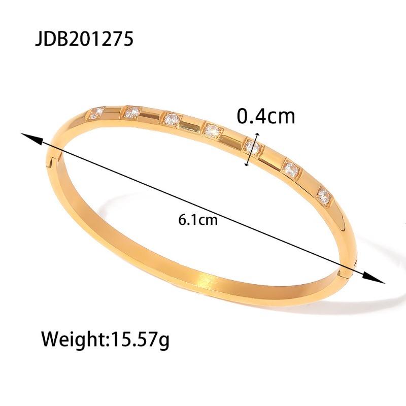 Summer Titanium Steel Bracelet - Fashionable and Versatile Stainless Steel Zirconia Set Bracelet with Retro Design Hand Ring