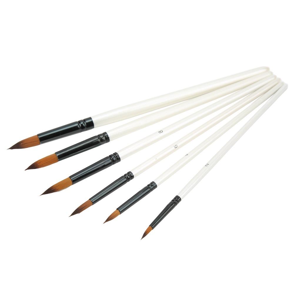 6pcs Soft Brush Tips Paint Brush Set Fine Detail Tip Oil Paint Brush Tips Fine Detail Tip