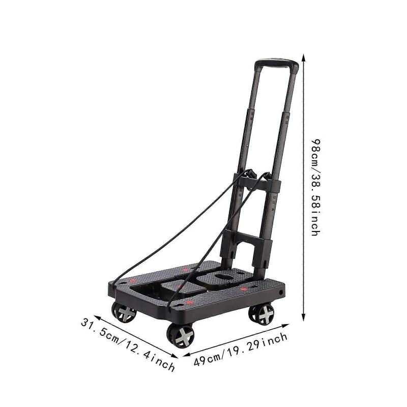 Utility Cart Practical Folding Grocery Cart for Office Moving House Shopping