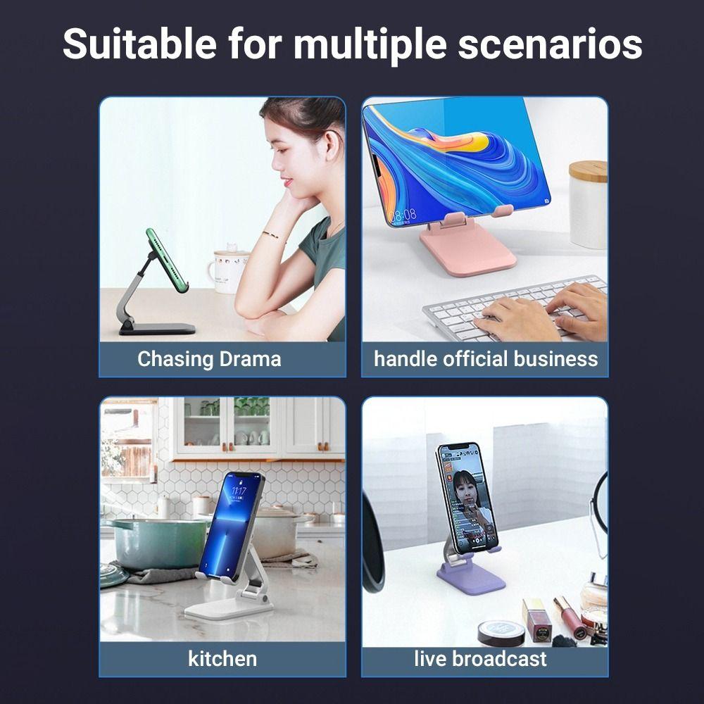 Folding Desktop Metal Stand Stable Tablet Bracket Universal Mobile Phone Holder