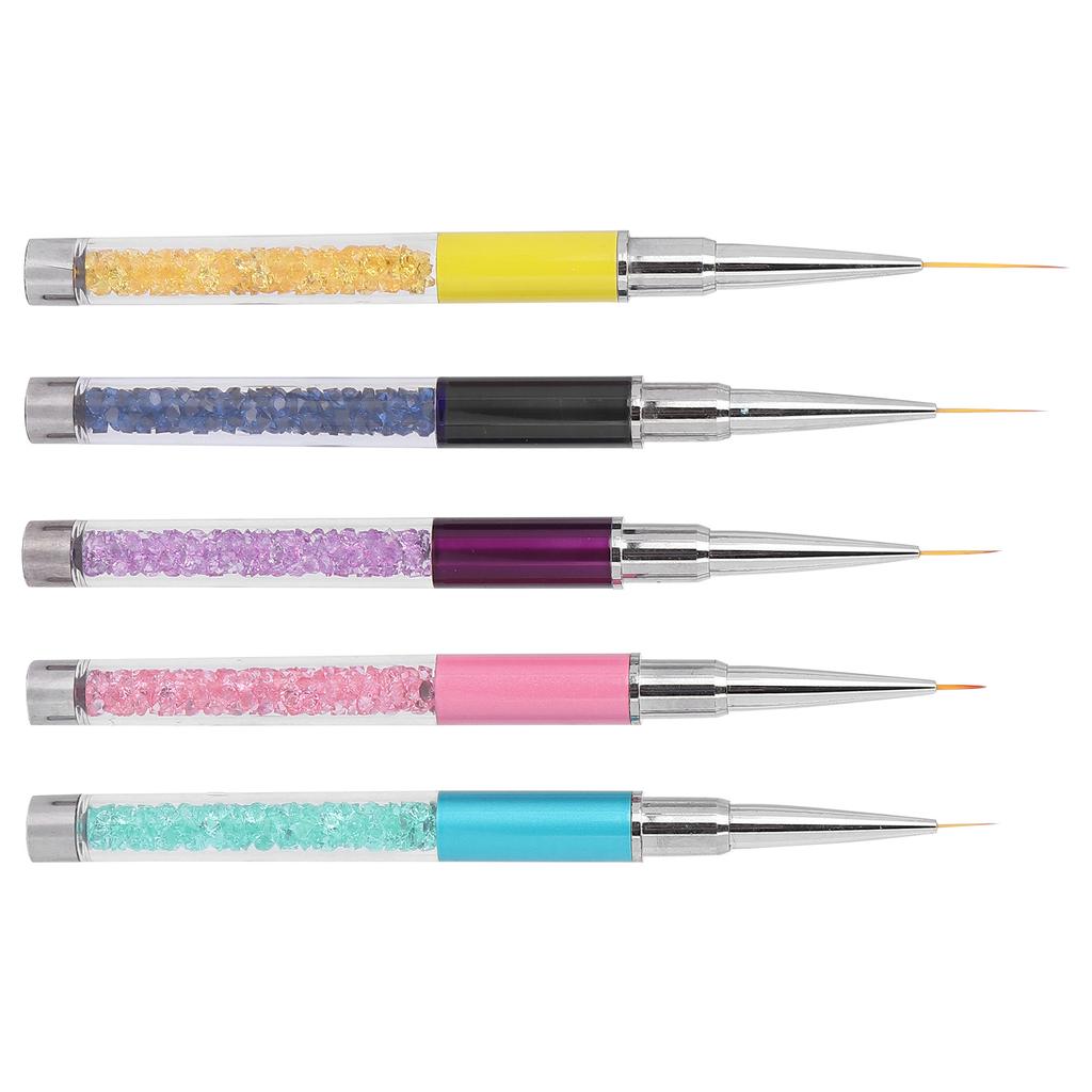 5pcs Nail Art Liner Brushes Manicure Art Point Drill Drawing Painting Brushes Pen