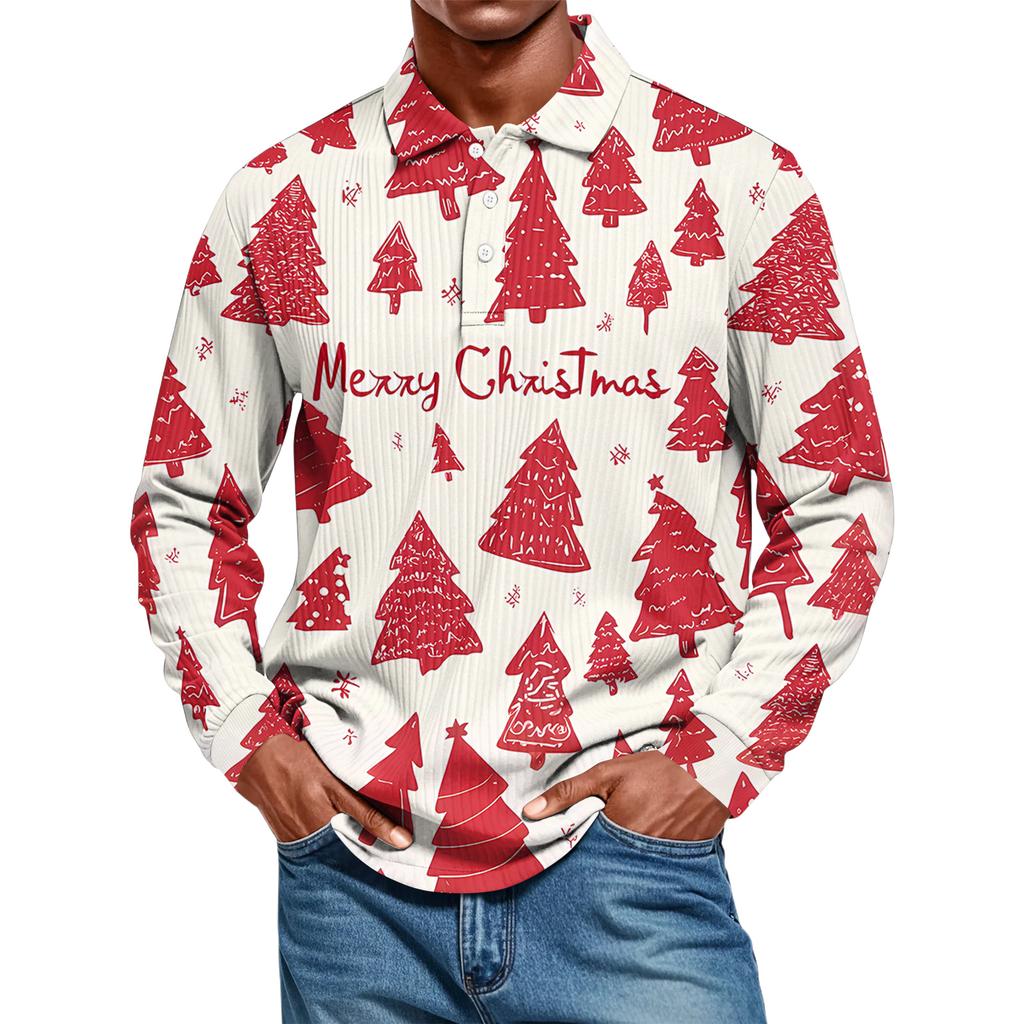 Men's Casual Style Solid Color Loose  Shirt Long-sleeved Top