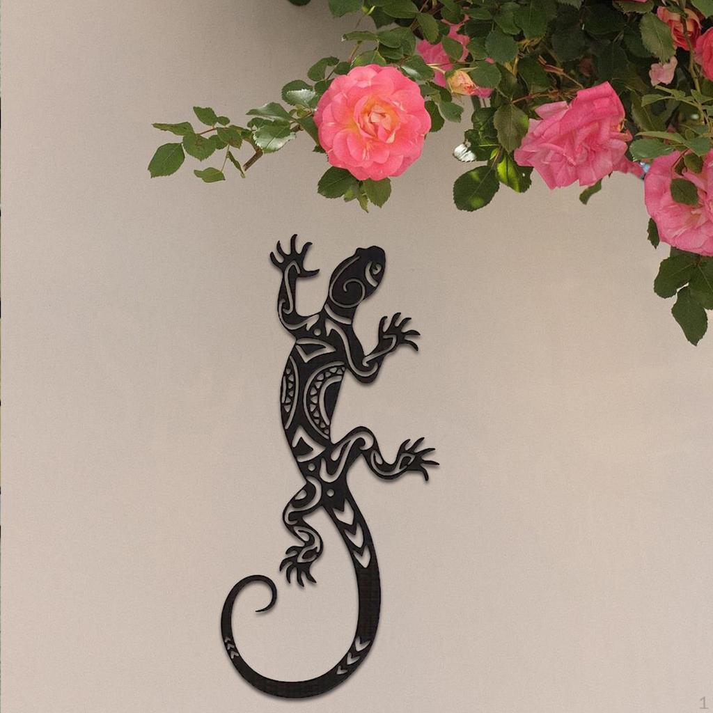 Gecko Lizard Iron Wall Art Decoration for Home And Garden