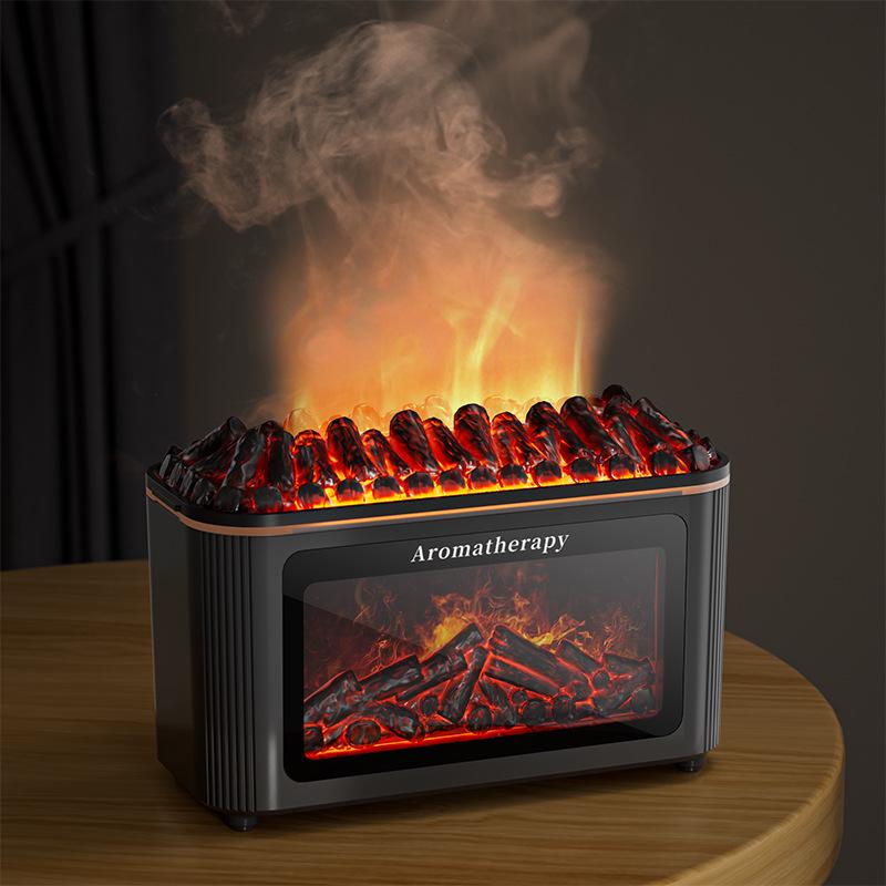 Colorful Flame Aroma Diffuser & Humidifier with Night Light - Perfect for Home, Office, or Bedroom