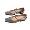 Hot Selling Summer 2025 Square Toe Woman Shoes Comfortable Elegant Sneaker Shallow Pearl Buckle Strap Dress Low Heels Mary Janes