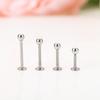 1Pair 6-12mm Tragus Ear Piercing Helix Bar Ball Stainless Steel Labret Lip Bar Rings Stud Cartilage Body Party Jewelry