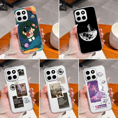 Pro Huawei Honor X8a X7a X8c X6c 400 Pro Pouzdra na telefon Roztomilý vzor astronauta Luxusní Průhledné Nárazuvzdorné Silikonové Pouzdro s ochranou objektivu Pro Huawei Capa