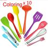 Kitchen Gadgets Cooking Spoon Shovel Silicone Kitchenware 10-piece Set