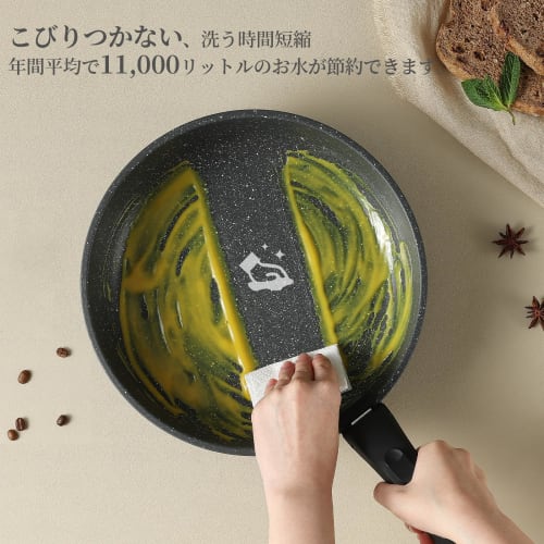 CAROTE 12-Piece Frying Pan Set, Induction and Gas Compatible, Free of Harmful Substances like PFOA, Professional Grade, 5-Layer Construction, Lightwei