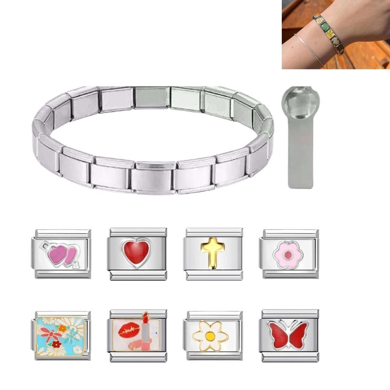 Sturdy 9mm Italian Charm Bracelet Stainless Steel Gold Silver Modules for Women Men Youth DIY Fashion Statement