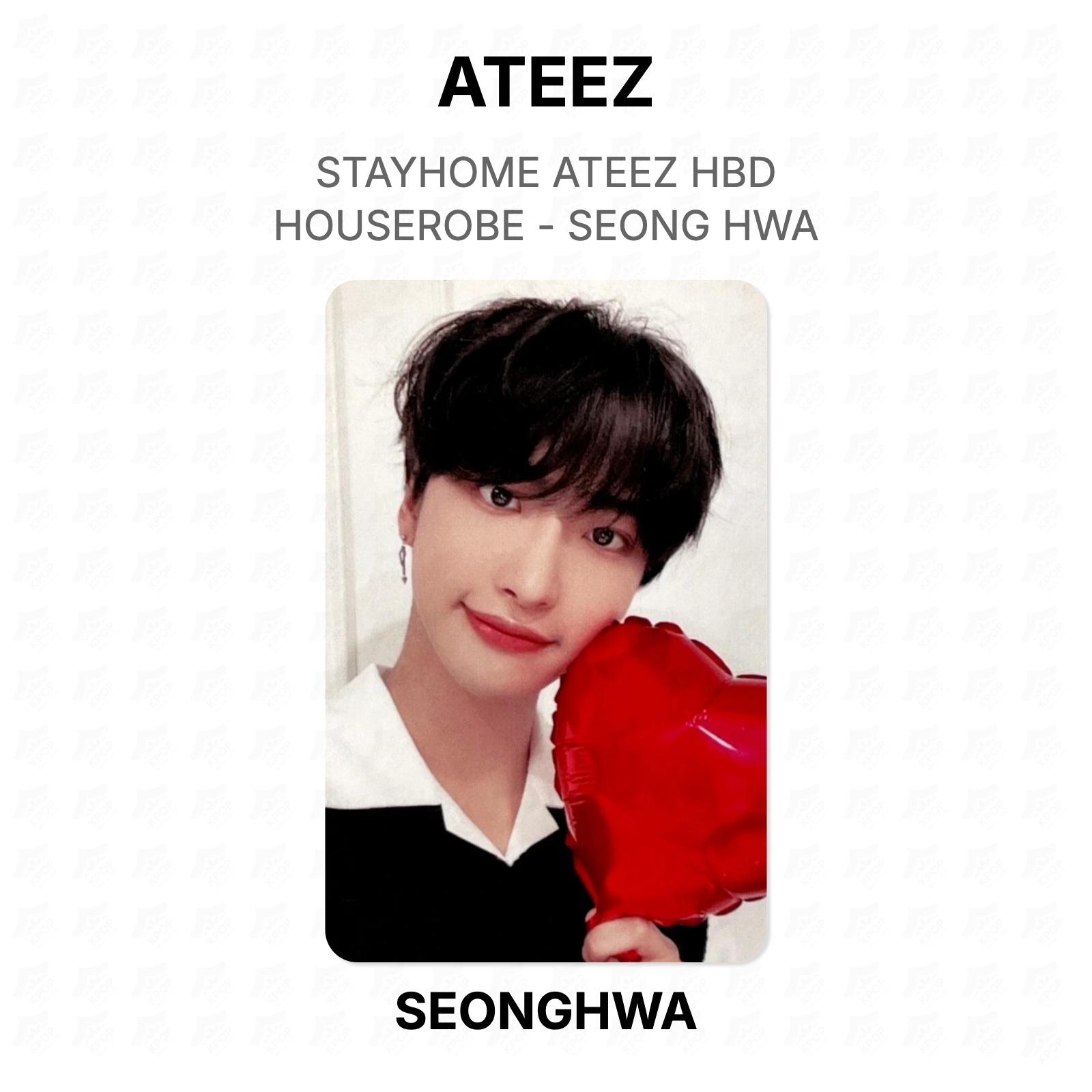 ATEEZ STAYHOME ATEEZ HBD HOUSEROBE - SEONG HWA Official Photocard SEONGHWA 02
