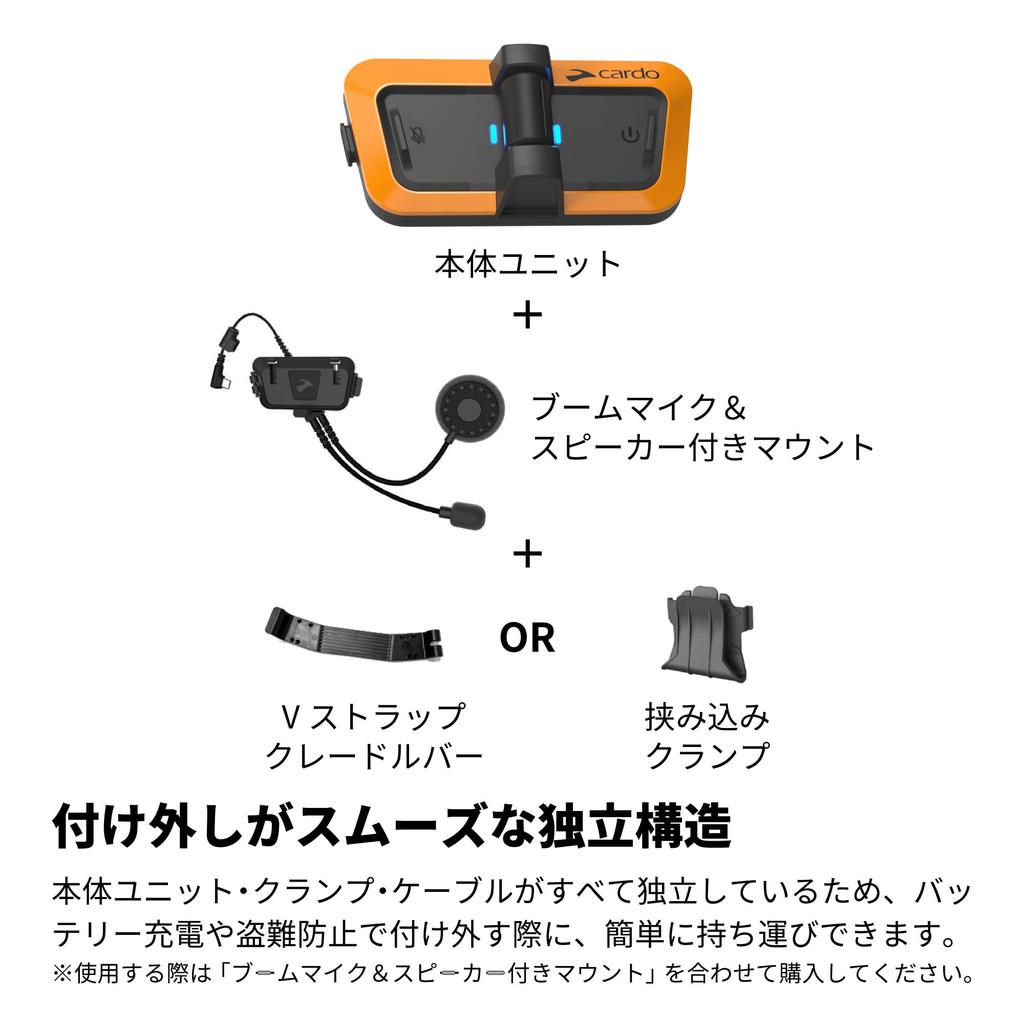 Cardo PACKTALK OUTDOOR Student Clip Mount with Clamp (REP00111)
