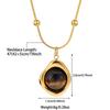 Maillard French Retro Titanium Steel Tiger Eye Pendant Necklace for Women