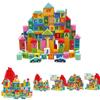 50pc Wooden Early Learning Blocks Kids Educational Toddlers Toy Set