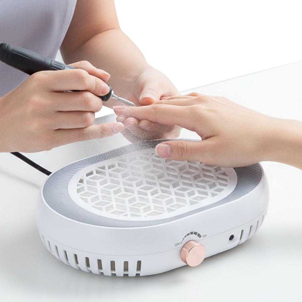 High-Power Nail Dust Collector With Filter Gel Nail Polishing Clean Machine Reusable For Manicure And Pedicure