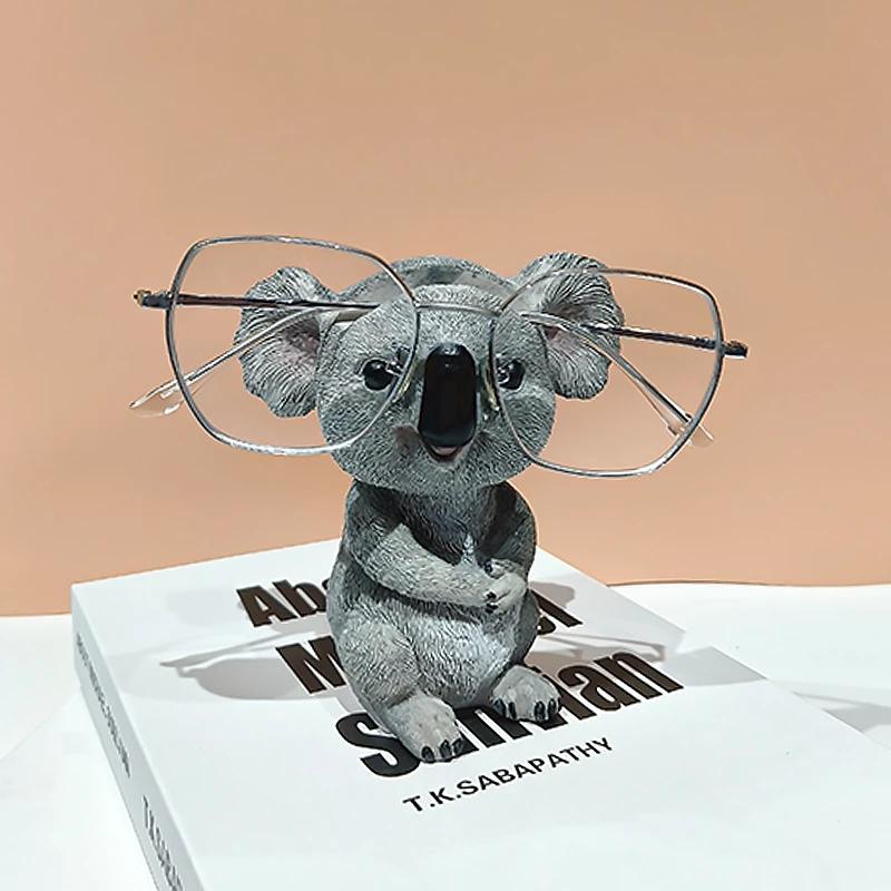 2025 New Creative Koala Glasses Shelves, Storage Shelves Pendant Glasses Stands Glasses Holders Home Decor светло-серый