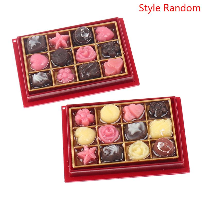 Dollhouse Chocolate Gift Box Toy Model Miniature Props Simulation Toy