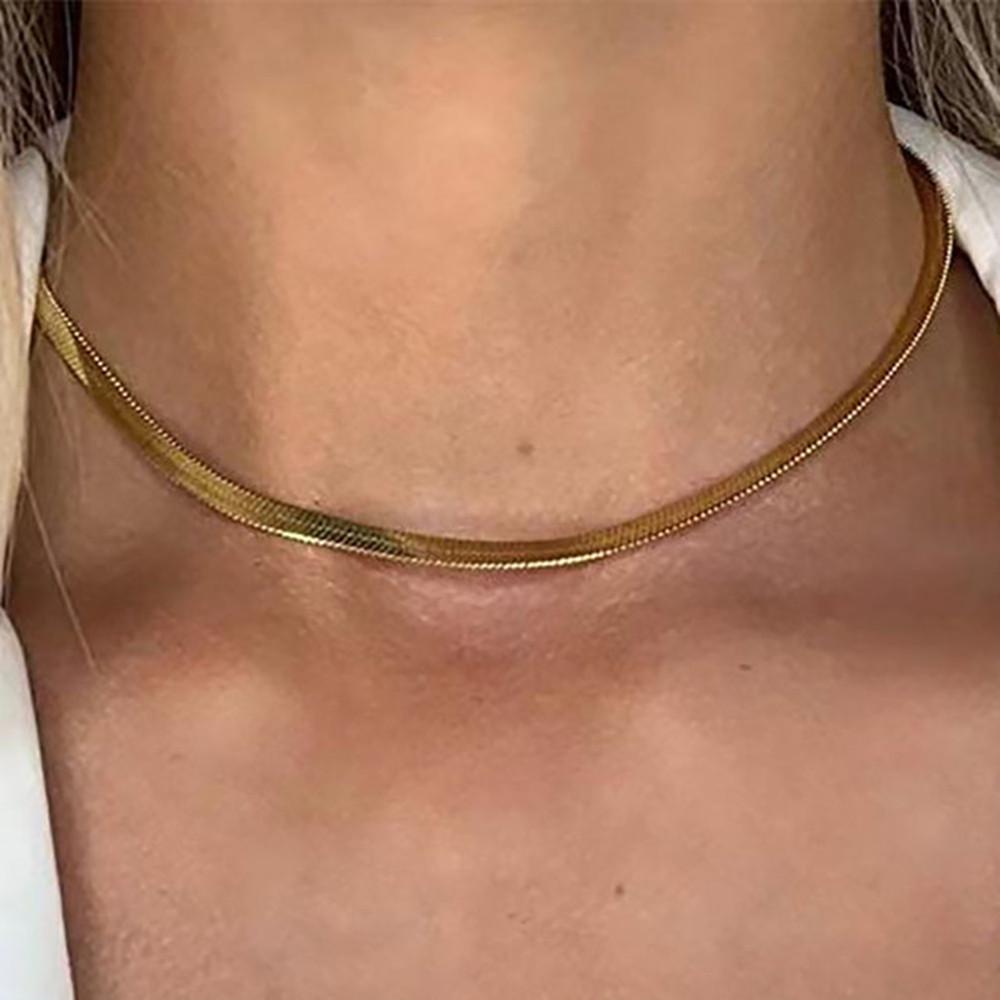 

Stylish Multi-Layer Snake Bone Chain Necklace - Trendy European & American Layers