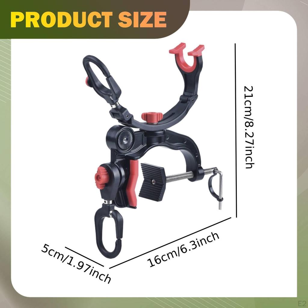 Fishing Rod Holder for Boat,Degree Adjustable Gift,Outdoor with Enlarge Clamp Pole