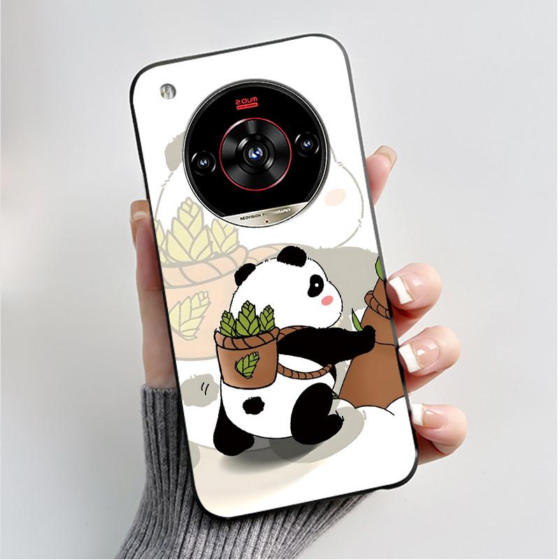 Printed Phone Case For ZTE Nubia Focus 2 Ultra 5G Funda Capa Soft Silicone Black Shell Cover Cute Flower Cartoon Casing Coque