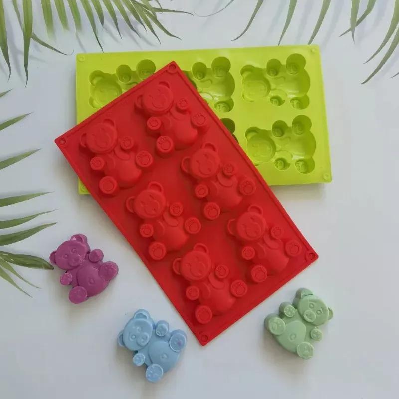 Multi Style Bear Silicone Baking Mold Animal Cake Candy Jelly Chocolate Making Set Bunny Soap Candle Mould Ice Tray Gifts