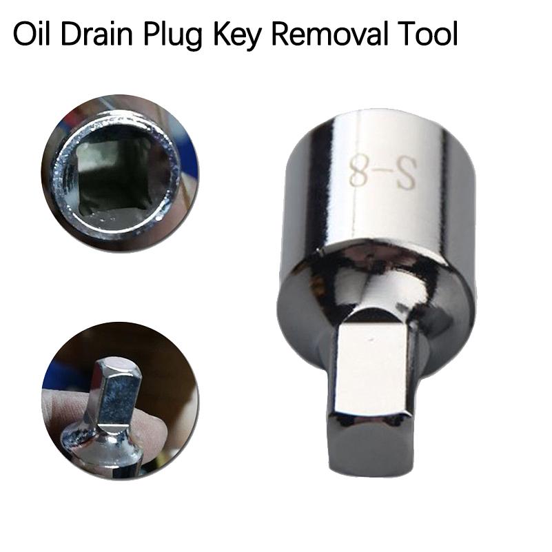 1pcs 8/10mm Square Oil Sump Drain Plug Key Tool Remover for Renault Peugeot