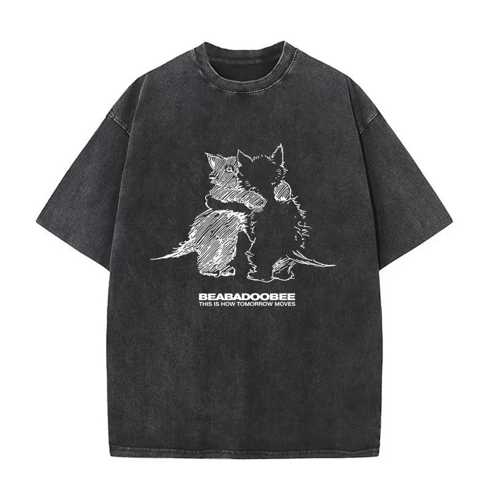 Hot Sale Singer Beabadoobee Graphic Print TShirt Men Women Vintage Washed Cotton Streetwear Fashion Oversize Top Summer New Top