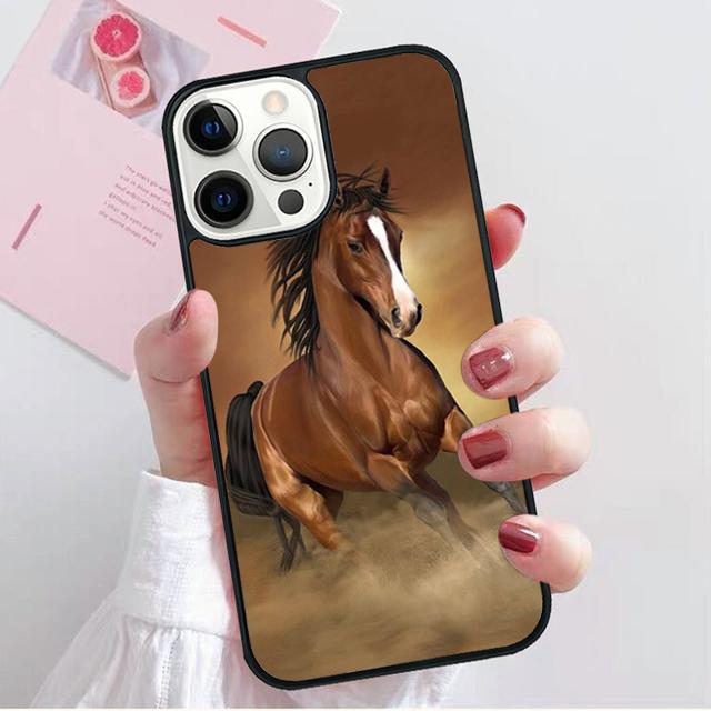 Horse Animal Running Cool Coque Shell For iPhone 17 Air 15 16 14 13 12 Pro Max 11 Pro Max Plus Phone Case Cover