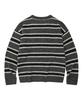 LMR Hairy Stripe Pullover Knit Dark Grey