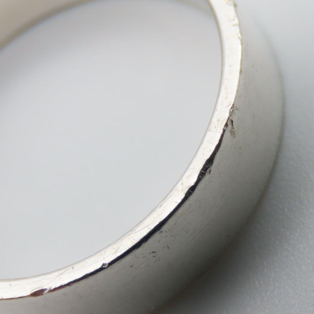 Used HERMES Ring Collier De Cyan PM EU#57 58 Silver925 5.0g Silver Studs